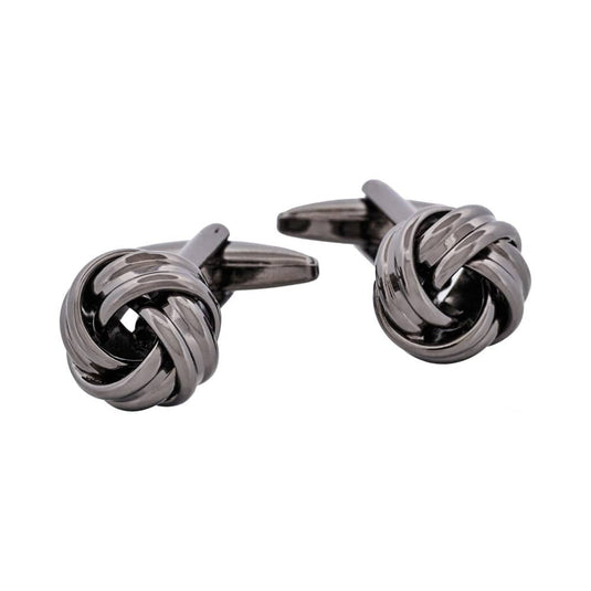 Cudworth Gun Metal Large Knot Cufflinks
