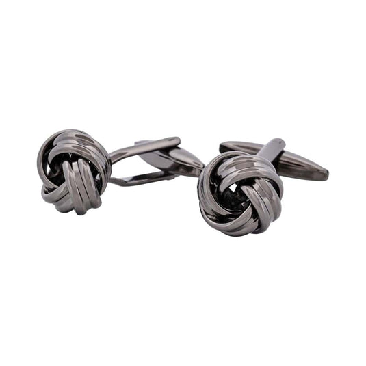 Cudworth Gun Metal Large Knot Cufflinks