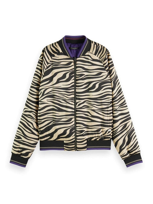 Scotch & Soda Womens Reversible Printed Bomber