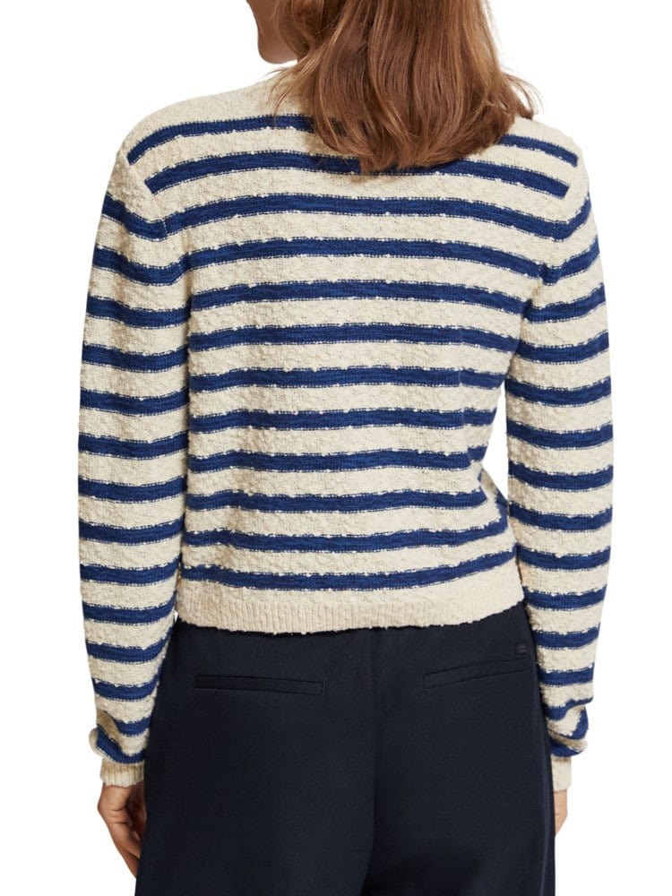 Load image into Gallery viewer, Scotch &amp; Soda Womens Textured Breton Stripe Cardi
