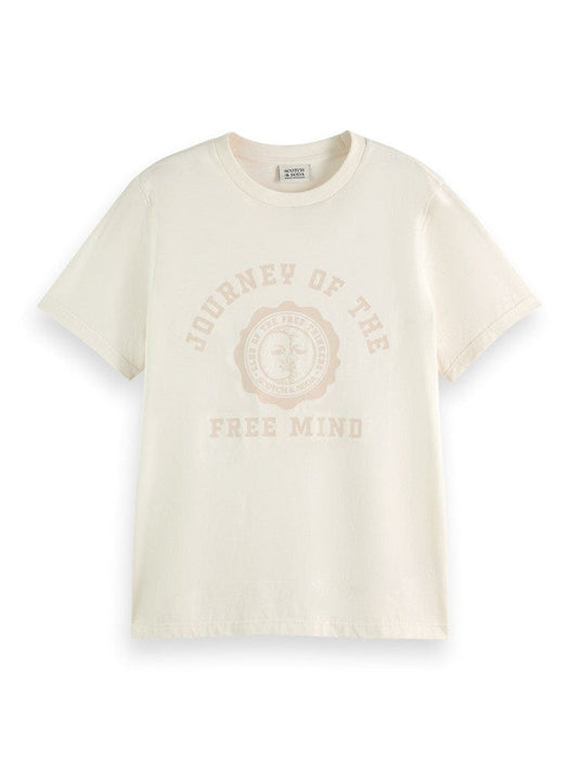 Scotch & Soda Womens Regular Fit Tee With Artwork