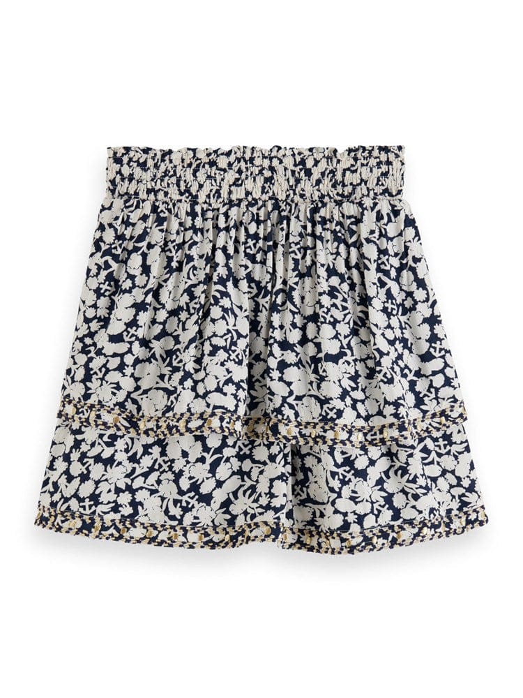 Load image into Gallery viewer, Scotch &amp; Soda Kids Tiered Embroidered Mini Skirt
