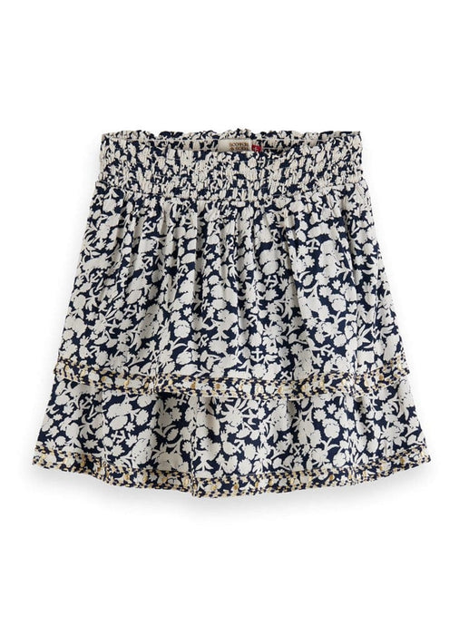 Scotch & Soda Kids Tiered Embroidered Mini Skirt