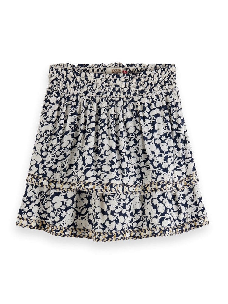 Load image into Gallery viewer, Scotch &amp; Soda Kids Tiered Embroidered Mini Skirt
