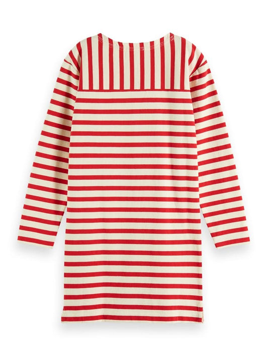 Scotch & Soda Kids Bretton Stripe Sweat Dress