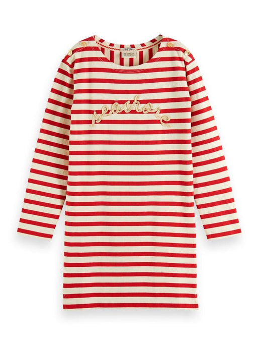 Scotch & Soda Kids Bretton Stripe Sweat Dress