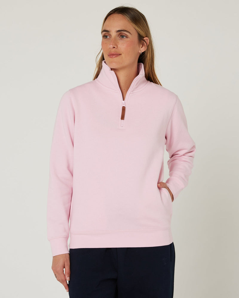Load image into Gallery viewer, Pilbara Womens Zipper Closed Front Fleece Pullover - Pirouette

