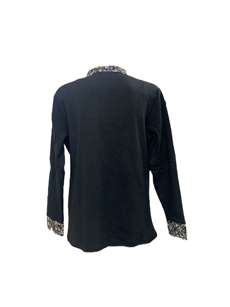 Load image into Gallery viewer, Murals Womens Half Button Jumper - Black
