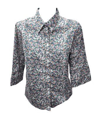 Country Classic Collection Womens 3/4 Short Sleeve Print Blouse