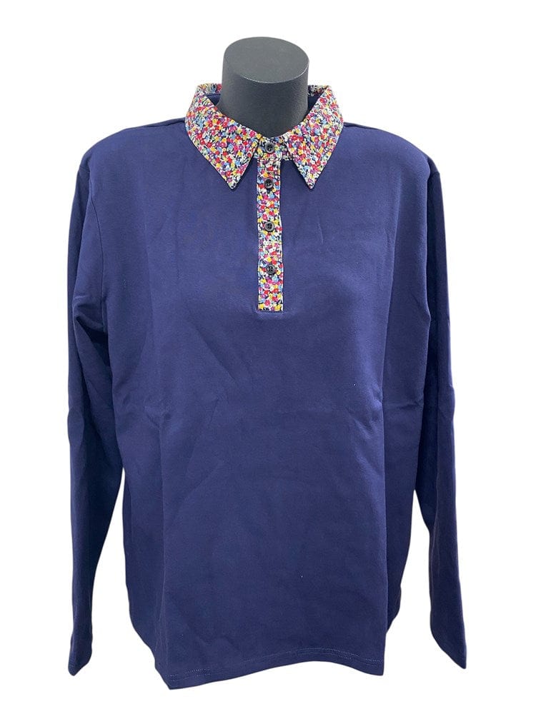 Load image into Gallery viewer, Murals Womens Half Button Jumper - Navy
