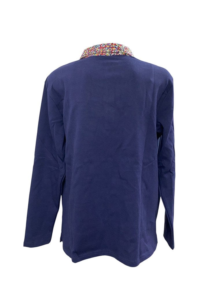 Load image into Gallery viewer, Murals Womens Half Button Jumper - Navy
