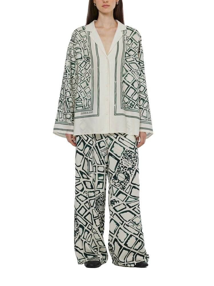 Load image into Gallery viewer, Scotch &amp; Soda Printed Eleni Wide Fit Pant
