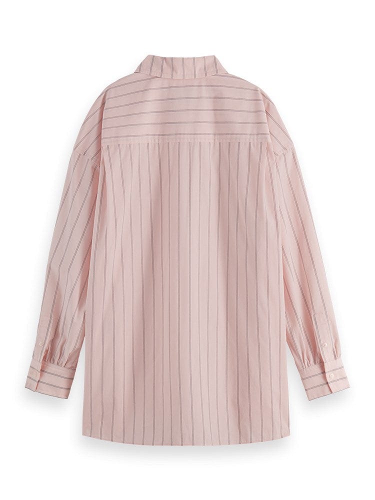 Load image into Gallery viewer, Scotch &amp; Soda Womens Pinstriped Girlfriend Poplin Shirt
