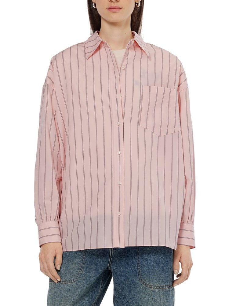 Load image into Gallery viewer, Scotch &amp; Soda Womens Pinstriped Girlfriend Poplin Shirt
