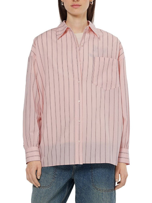 Scotch & Soda Womens Pinstriped Girlfriend Poplin Shirt