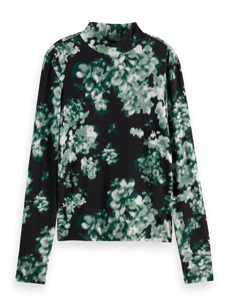 Load image into Gallery viewer, Scotch &amp; Soda Womens Printed Mock Neck Long Sleeve Top
