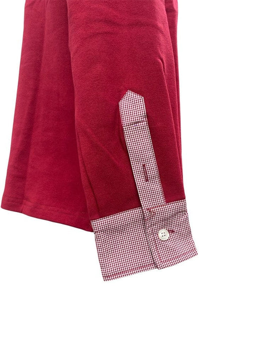 Murals Womens Half Button Jumper - Maroon