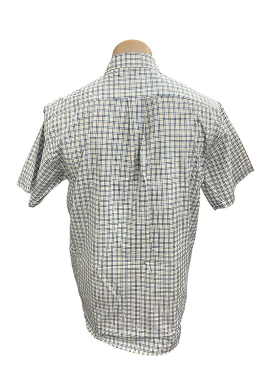Country Tradition Mens Samuel Short Sleeve Shirt - Mustard/Blue