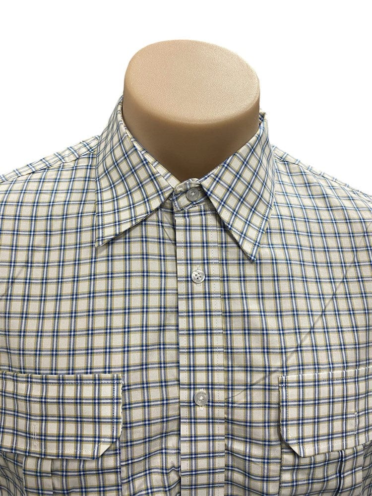 Load image into Gallery viewer, Country Tradition Mens Samuel Short Sleeve Shirt - Mustard/Blue
