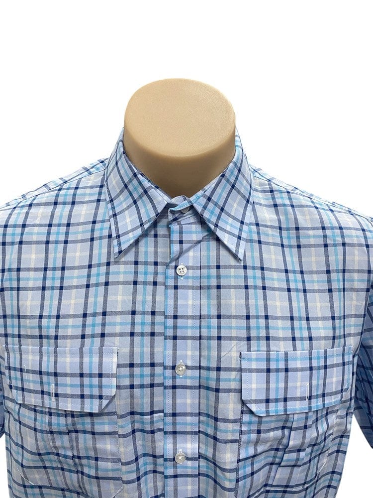 Load image into Gallery viewer, Country Tradition Mens Frederick Short Sleeve Shirt - Blue
