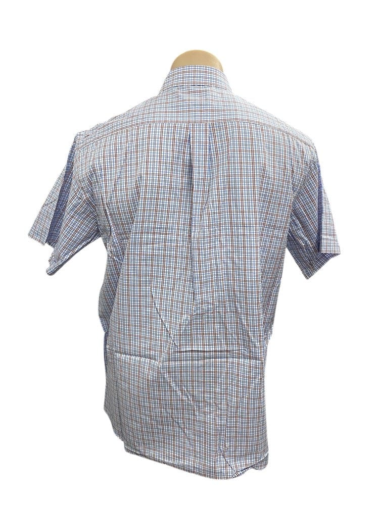 Load image into Gallery viewer, Country Tradition Mens Garry Short Sleeve Shirt - Red/Blue
