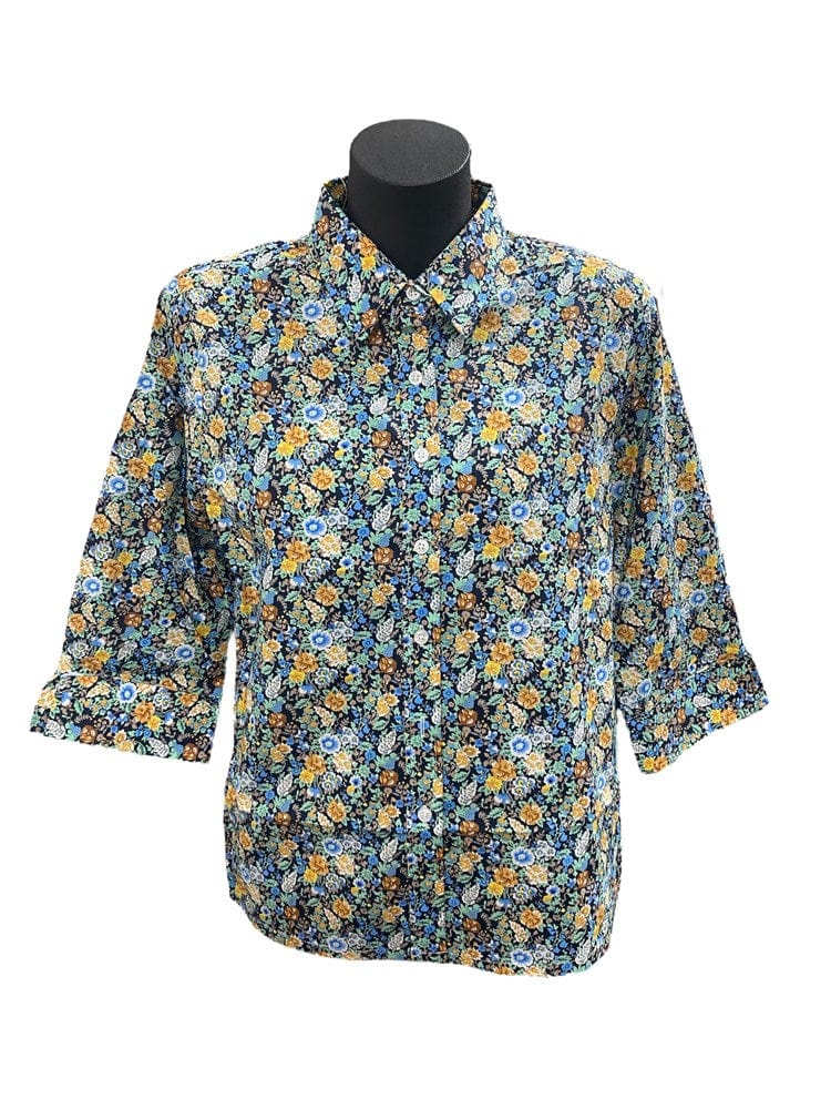 Load image into Gallery viewer, Country Classic Womens Laurel 3/4 Sleeve Shirt - Blue
