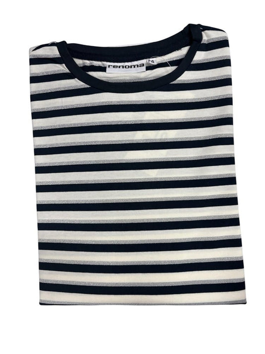 Renoma Womens Heidi Long Sleeve Lurex Striped Top