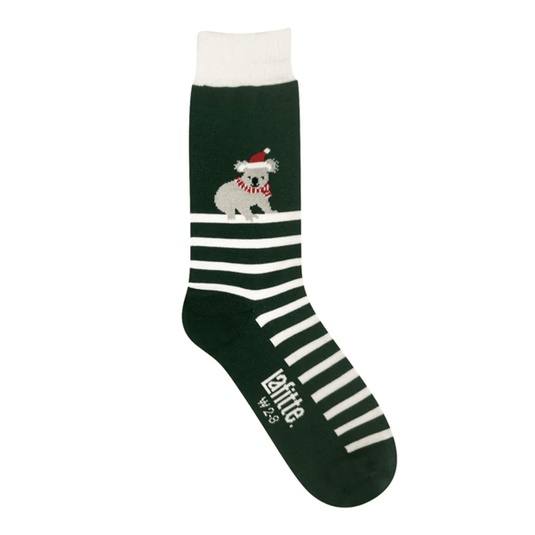 Lafitte Candy Cane Koala Crew Socks
