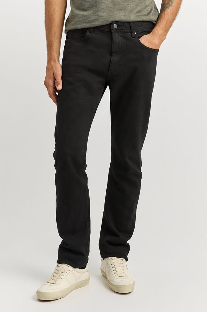 Load image into Gallery viewer, Toorallie Mens Regular Merino-Denim Jeans - Black
