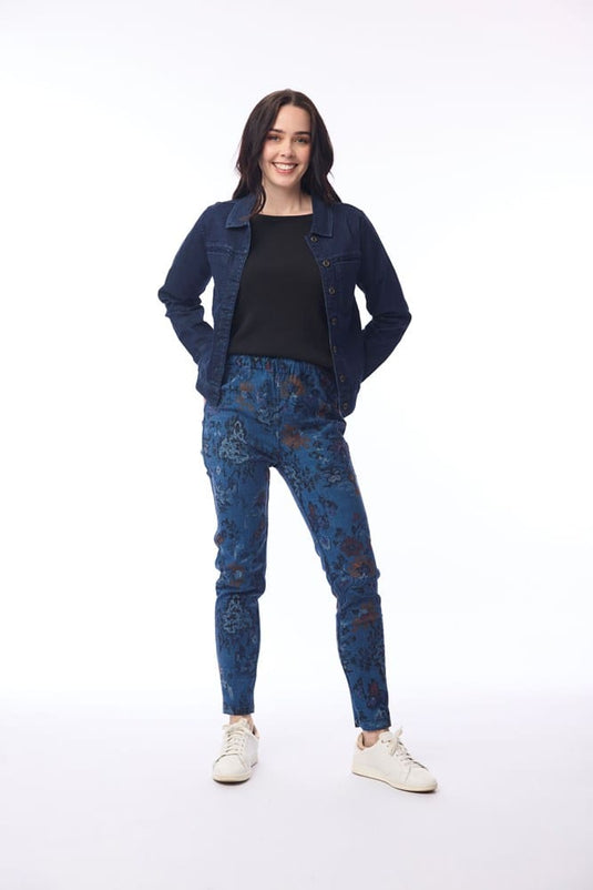Orientique Womens Zapotec Print Cotton Pant