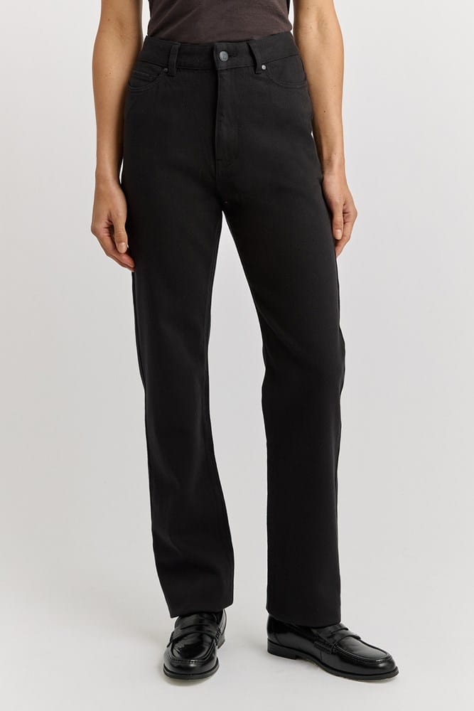 Load image into Gallery viewer, Toorallie Womens Straight Leg Merino-Denim Jean - Black
