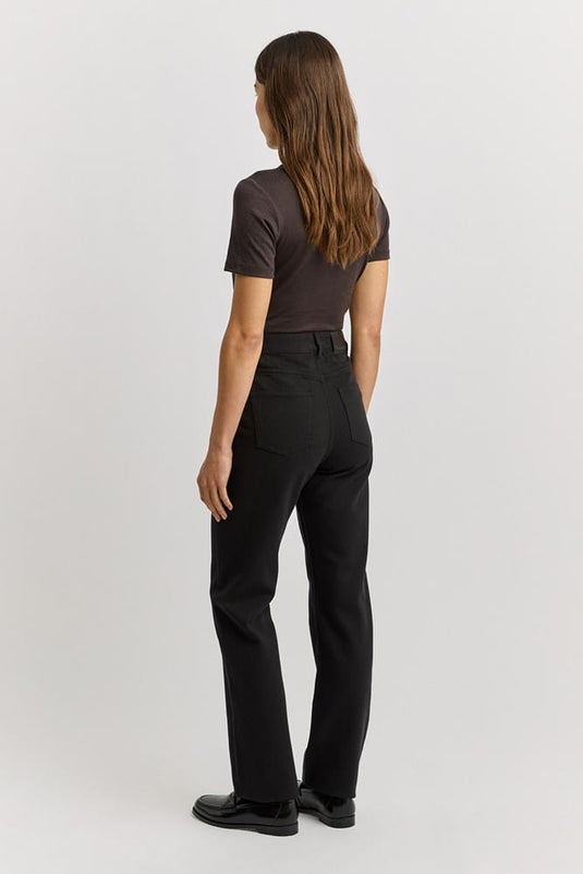 Toorallie Womens Straight Leg Merino-Denim Jean - Black