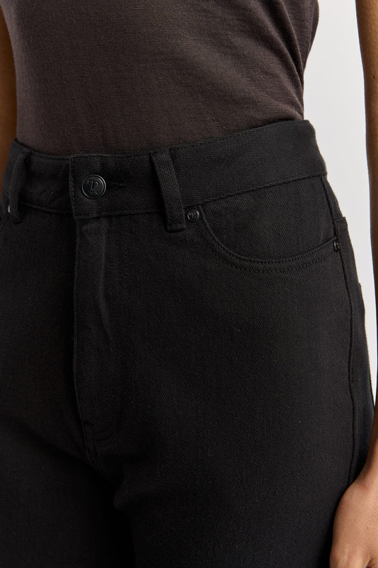Toorallie Womens Straight Leg Merino-Denim Jean - Black