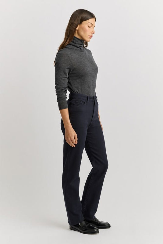 Toorallie Womens Straight Leg Merino-Denim Jean - Navy