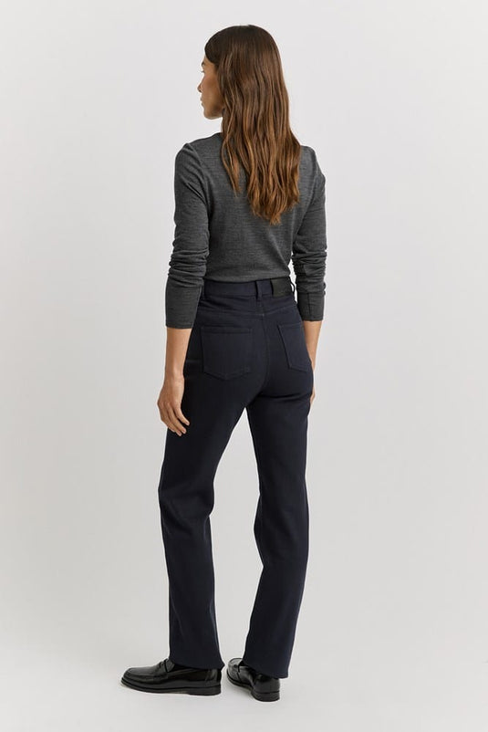 Toorallie Womens Straight Leg Merino-Denim Jean - Navy