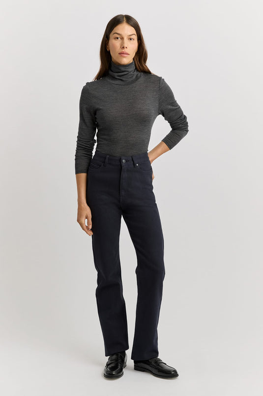 Toorallie Womens Straight Leg Merino-Denim Jean - Navy