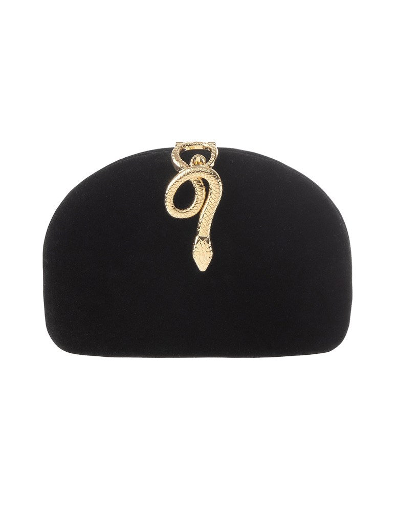 Load image into Gallery viewer, Gregory Ladner Womens Velvet Clutch with Snake Clasp
