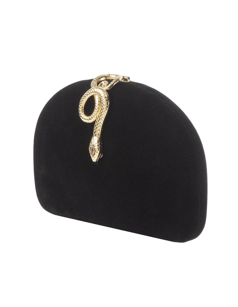 Load image into Gallery viewer, Gregory Ladner Womens Velvet Clutch with Snake Clasp
