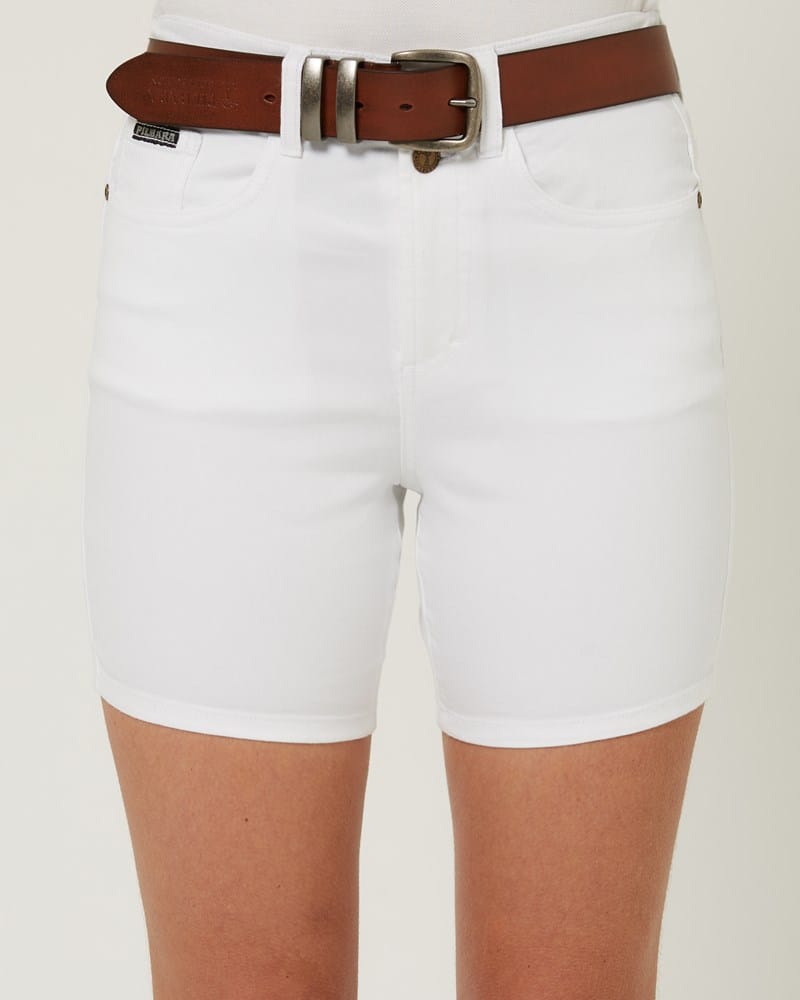 Load image into Gallery viewer, Pilbara Womens Mia Cotton Stretch Shorts - White
