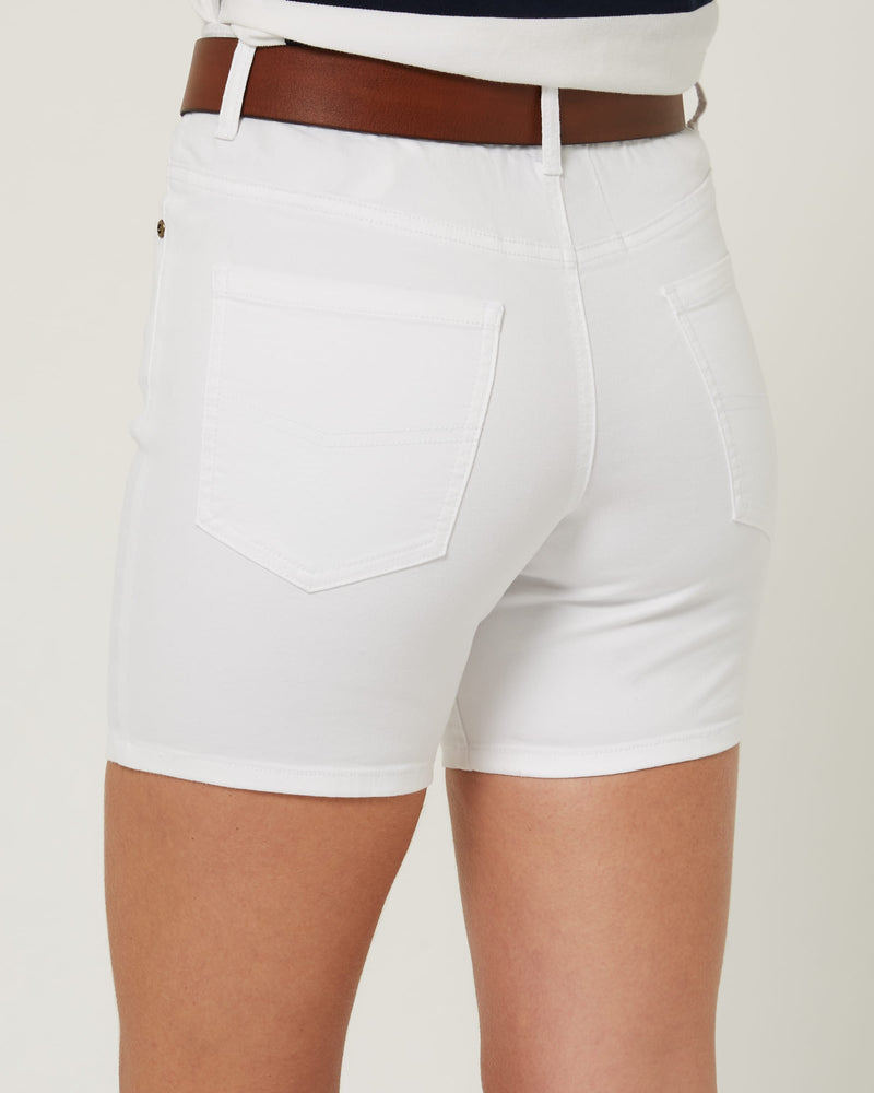 Load image into Gallery viewer, Pilbara Womens Mia Cotton Stretch Shorts - White
