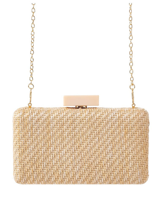 Gregory Ladner Womens Woven Clutch Evening Bag