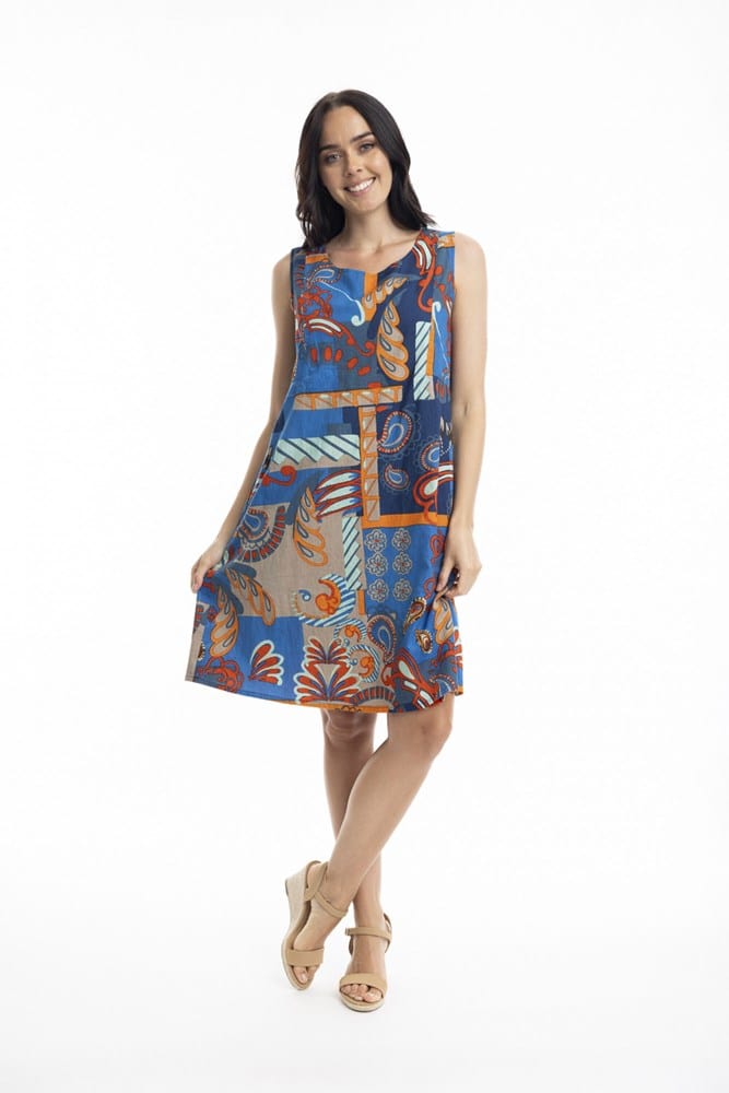 Load image into Gallery viewer, Orientique Womens Camps Bay Sleeveless Reversible Dress
