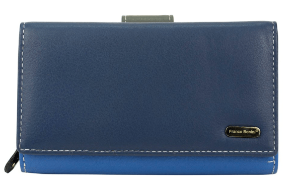 Franco Bonini Womens Flap Over With Zip Coin Purse