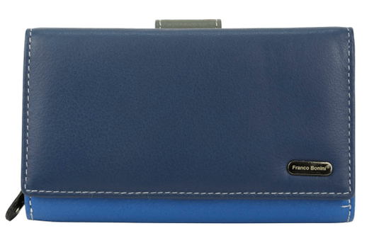 Franco Bonini Womens Flap Over With Zip Coin Purse