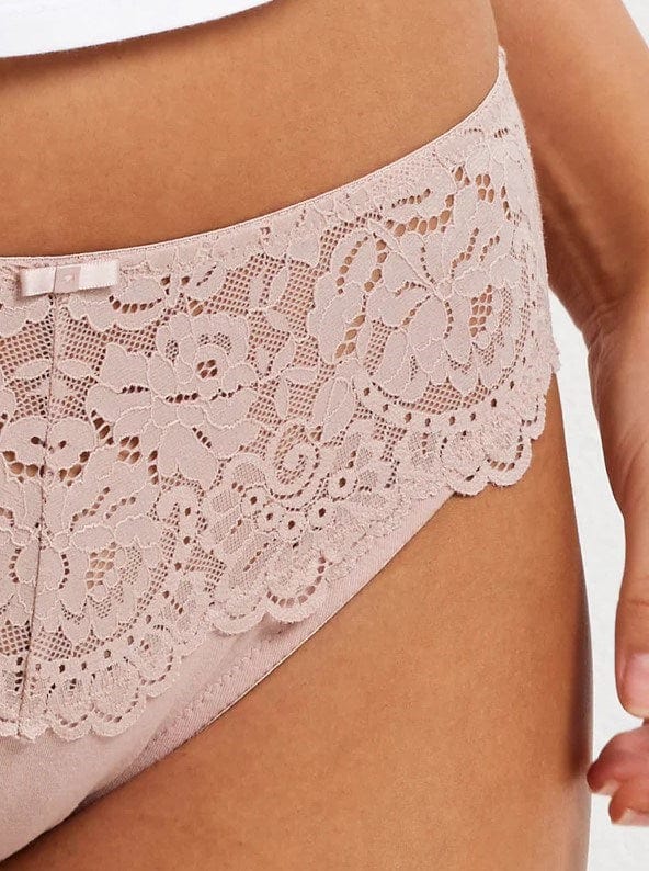 Load image into Gallery viewer, Kayser Womens Daily Essentials Stretch Lace &amp; Cotton Hi-Cut - Blush
