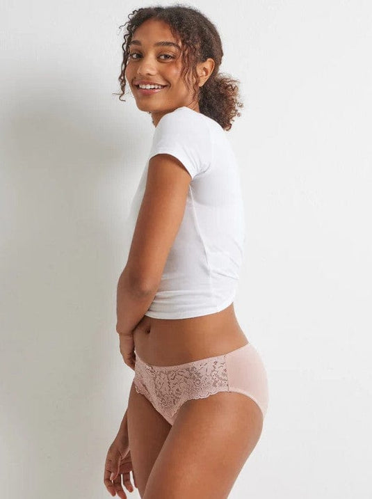 Kayser Womens Daily Essentials Stretch Lace & Cotton Hi-Cut - Blush