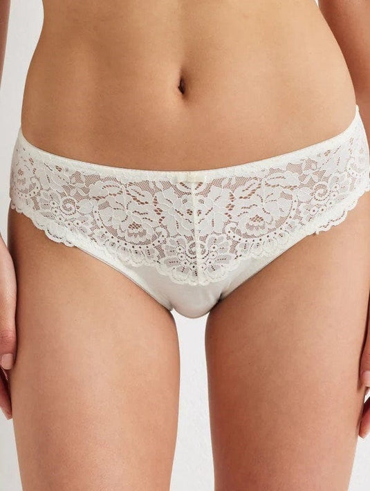 Kayser Womens Daily Essentials Stretch Lace & Cotton Hi-Cut - Ivory