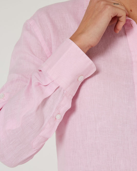 Pilbara Womens Florence Classic Linen Shirt - Pink