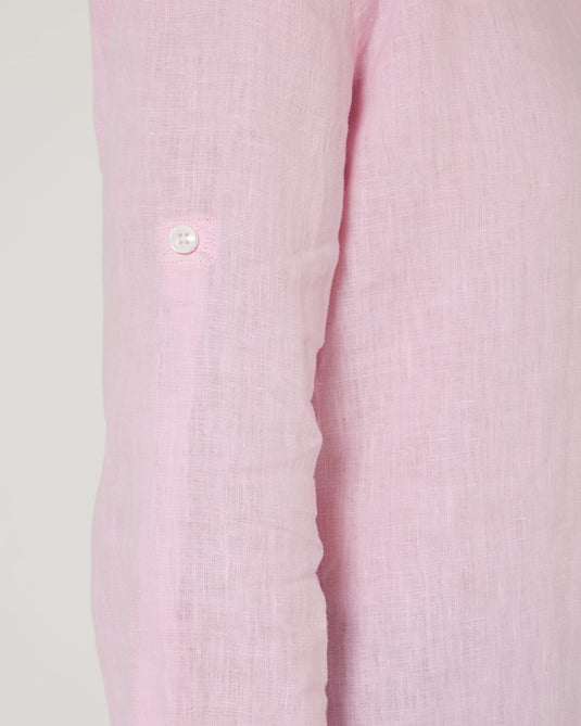 Pilbara Womens Florence Classic Linen Shirt - Pink