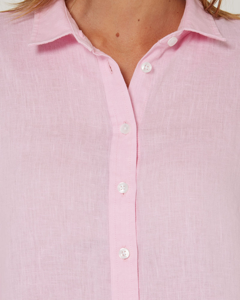 Load image into Gallery viewer, Pilbara Womens Florence Classic Linen Shirt - Pink
